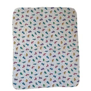 Vtg Dinosaur Dino Multicolor Hospital Flannel Baby Newborn Swaddle Blanket